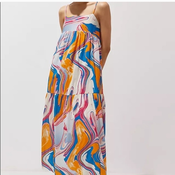 Anthropologie Dresses & Skirts - Women's Anthropologie Peter Som Marble Paint Maxi Dress Large Abstract